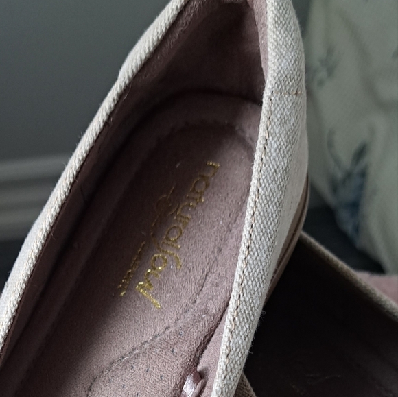 NATURAL SOUL Lorde Shoes Comfort Flats oatmeal natural beige coastal slip on 9 - Picture 5 of 8